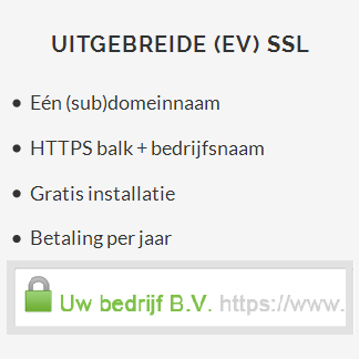 SSL Certificaat - Uitgebreid EV