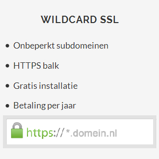 SSL Certificaat - Wildcard